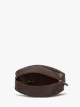 Leather Coin Purse Madras Etrier Brown madras EMAD041-vue-porte